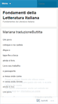 Mobile Screenshot of fondamentidellaletteraturaitaliana.wordpress.com