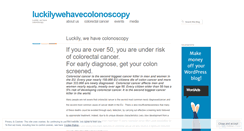 Desktop Screenshot of luckilywehavecolonoscopy.wordpress.com