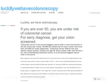 Tablet Screenshot of luckilywehavecolonoscopy.wordpress.com