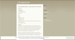 Desktop Screenshot of porktenderloinrecipes.wordpress.com