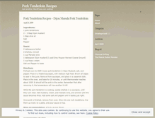 Tablet Screenshot of porktenderloinrecipes.wordpress.com