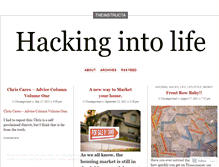 Tablet Screenshot of hackingintolife.wordpress.com