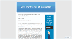 Desktop Screenshot of civilwarstoriesofinspiration.wordpress.com