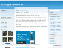 Tablet Screenshot of nedraggett.wordpress.com