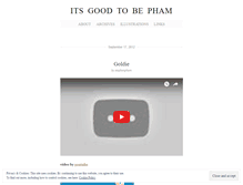 Tablet Screenshot of itsgoodtobepham.wordpress.com