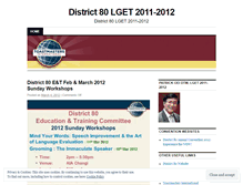 Tablet Screenshot of district80lget.wordpress.com