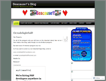 Tablet Screenshot of beacause1.wordpress.com