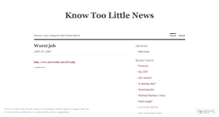 Desktop Screenshot of knowtoolittle.wordpress.com