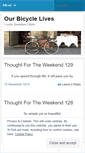 Mobile Screenshot of ourbicyclelives.wordpress.com