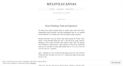 Desktop Screenshot of mylittlecanvas.wordpress.com