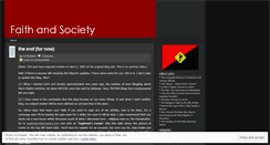 Desktop Screenshot of faithandsociety.wordpress.com
