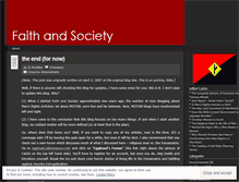 Tablet Screenshot of faithandsociety.wordpress.com