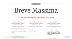 Desktop Screenshot of brevemassima.wordpress.com