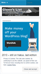 Mobile Screenshot of glennslist.wordpress.com