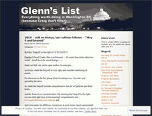 Tablet Screenshot of glennslist.wordpress.com