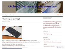 Tablet Screenshot of oxforderesources.wordpress.com