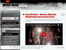 Tablet Screenshot of musicmenu.wordpress.com