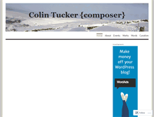 Tablet Screenshot of colintucker.wordpress.com