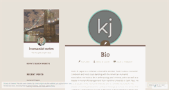 Desktop Screenshot of humanistnotes.wordpress.com