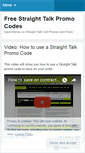 Mobile Screenshot of freestraighttalkpromocodes.wordpress.com