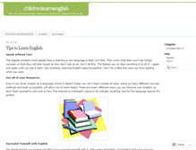 Tablet Screenshot of childrenlearnenglish.wordpress.com