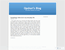 Tablet Screenshot of opshori.wordpress.com