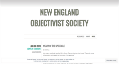 Desktop Screenshot of newenglandobjectivistsociety.wordpress.com