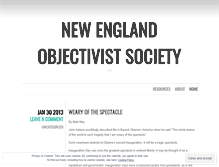 Tablet Screenshot of newenglandobjectivistsociety.wordpress.com