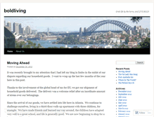 Tablet Screenshot of boldliving.wordpress.com