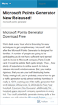 Mobile Screenshot of microsoftpointsgeneratornewreleased.wordpress.com