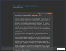 Tablet Screenshot of microsoftpointsgeneratornewreleased.wordpress.com