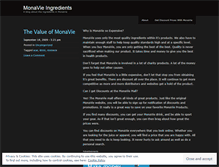 Tablet Screenshot of monavieingredients.wordpress.com