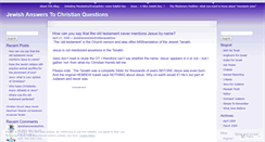 Desktop Screenshot of jewishanswerstochristianquestions.wordpress.com