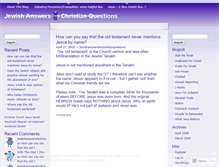 Tablet Screenshot of jewishanswerstochristianquestions.wordpress.com