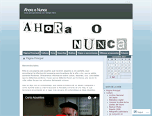 Tablet Screenshot of ahoraonunca.wordpress.com