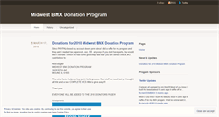 Desktop Screenshot of midwestbmxdonationprogram.wordpress.com