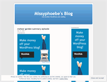 Tablet Screenshot of missyphoebe.wordpress.com