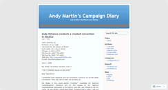 Desktop Screenshot of andymartincampaigndiary.wordpress.com