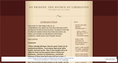 Desktop Screenshot of noprisons.wordpress.com