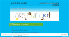 Desktop Screenshot of mrslidersworld.wordpress.com