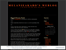 Tablet Screenshot of melanieakabo.wordpress.com