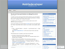 Tablet Screenshot of mobiledeveloper.wordpress.com