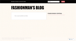 Desktop Screenshot of fashionman.wordpress.com