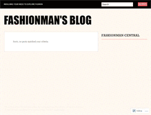 Tablet Screenshot of fashionman.wordpress.com