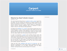 Tablet Screenshot of carportforyou.wordpress.com