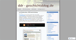 Desktop Screenshot of ddrgeschichtsblog.wordpress.com