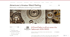 Desktop Screenshot of adventuresinamateurwatchfettling.wordpress.com
