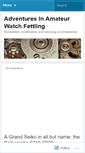 Mobile Screenshot of adventuresinamateurwatchfettling.wordpress.com