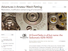 Tablet Screenshot of adventuresinamateurwatchfettling.wordpress.com