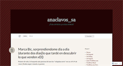 Desktop Screenshot of anaclavos0sa.wordpress.com